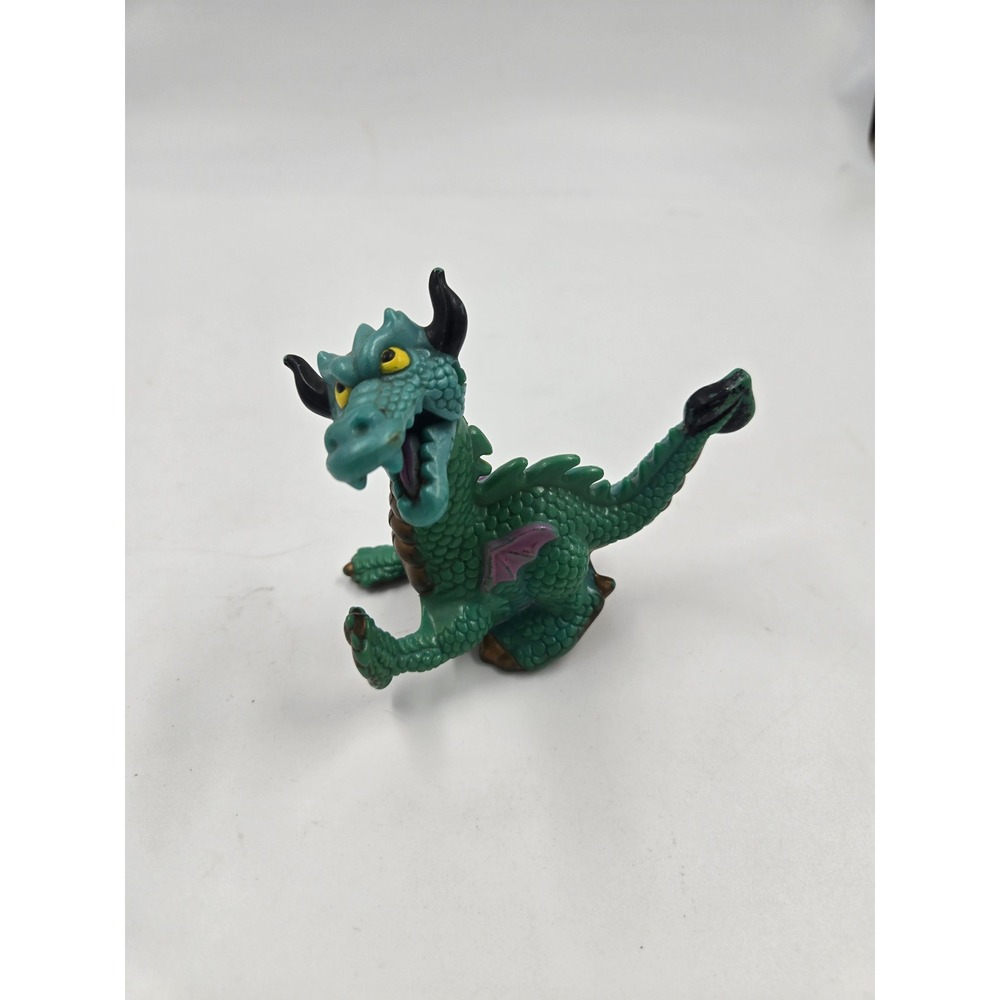 Vintage Fisher Price Great Adventures Dragon Duel Playset Dragon Blue Teal 1995